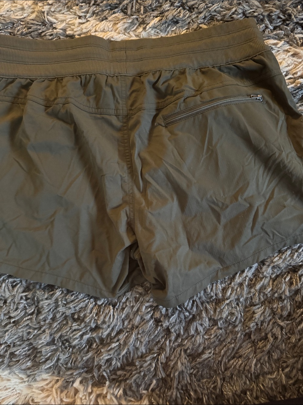 The North Face Women's Olive Green Athletic Drawstring Shorts - Picture 4 of 4